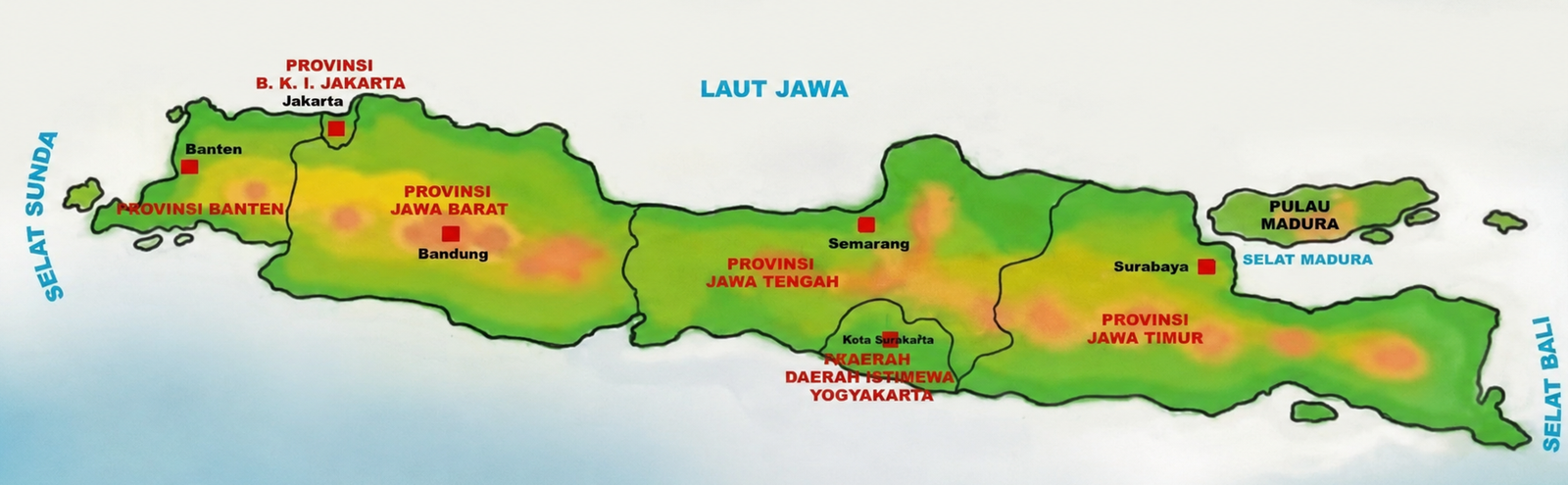 Peta Pulau Jawa — Sebaran Petani Gula Semut